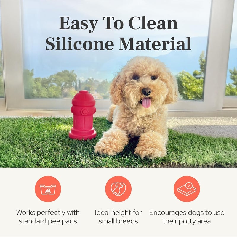 Bark Potty Small Dog Fire Hydrant 4x7 Silicone Soft Potty Training Aid for Small Breeds Under 10lbs Toy Breeds Indoor Outdoor Training Blue - Image 2